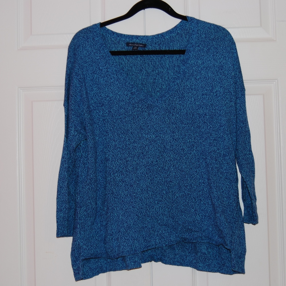 Blue V-Neck Sweater